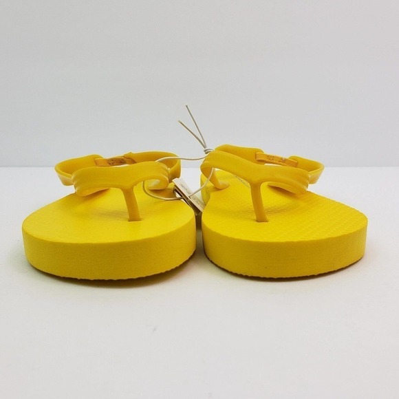 Old Navy Toddler Girls Size 10 Yellow Slip On Heel Strap Thong Flip Flop Sandals - Picture 3 of 5